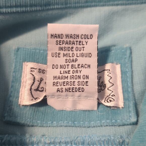 Live a Little Cotton Stretch Turquoise Corduroy Embellished Button Jacket Sz XL - Picture 8 of 15